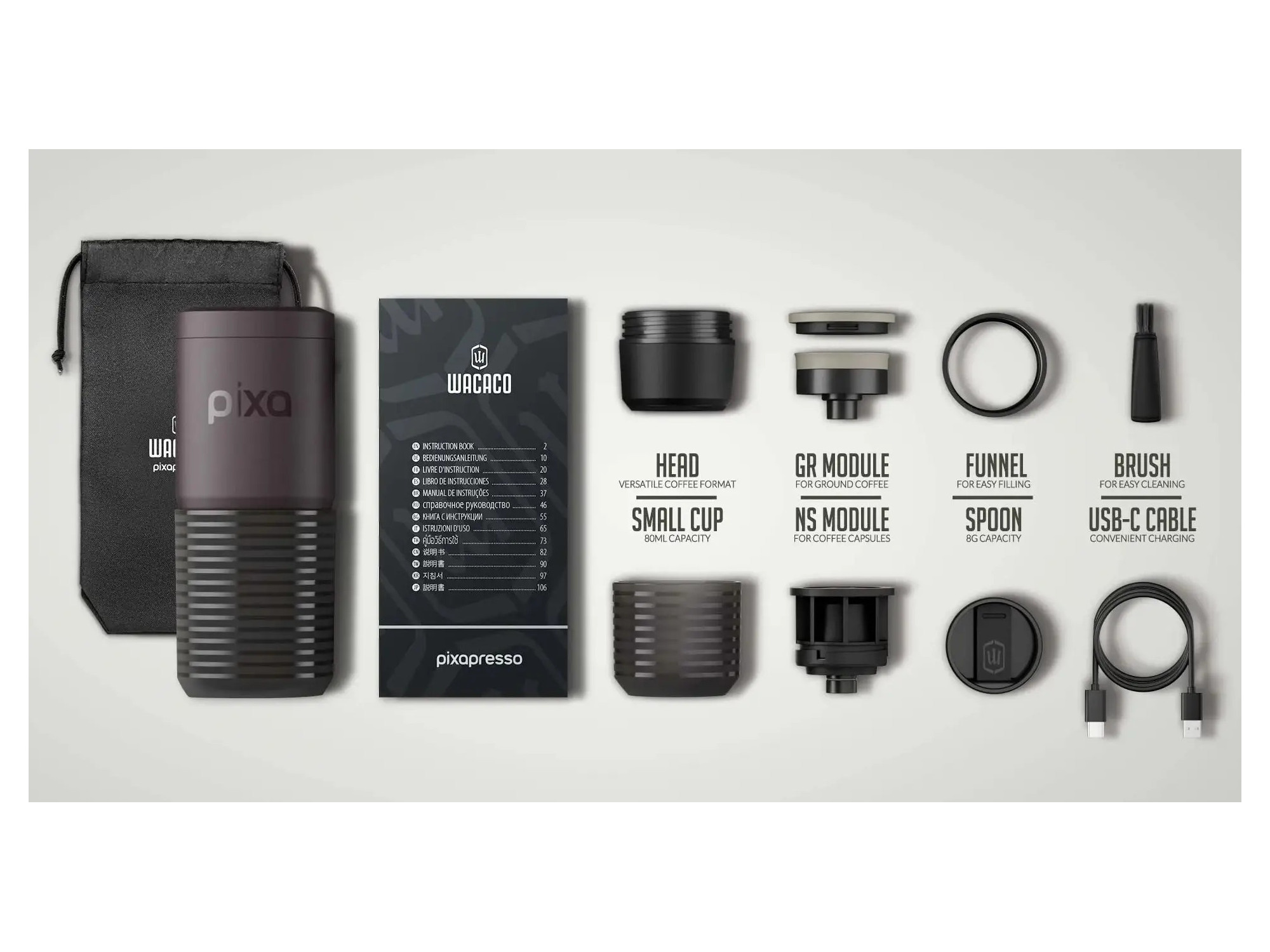 Wacaco Pixapresso – espresso portatile a batteria | SNAILER®