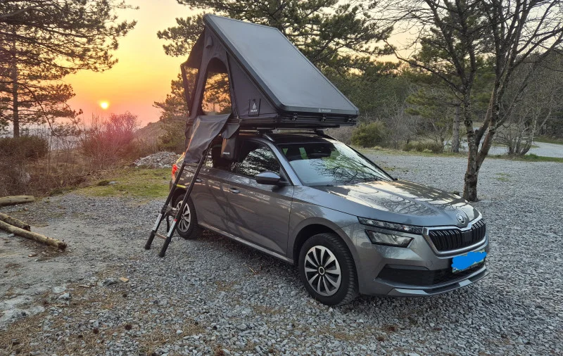 Snailer Alduo tenda da tetto su Skoda Kamiq - foto cliente da Slovenia