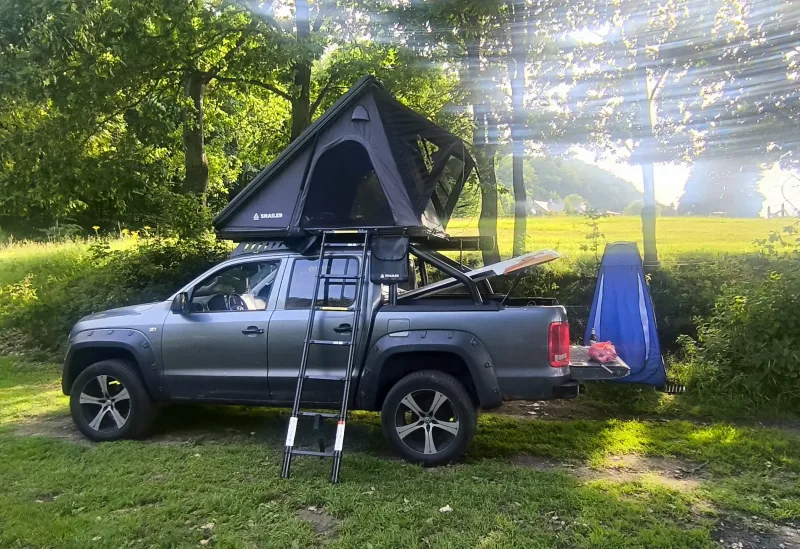 Snailer Alduo tenda da tetto su Volkswagen Amarok - foto cliente da Polonia